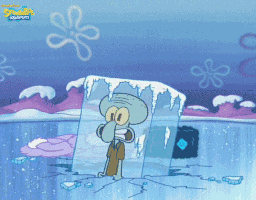 Frozen Squidward GIF