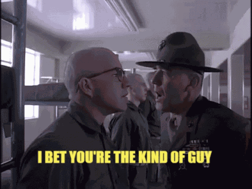 Full Metal Jacket Gunnery Sergeant GIF