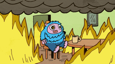 Fuzzy Fellas This Is Fine GIF