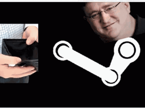 Gabe Collector Steam Wallet GIF