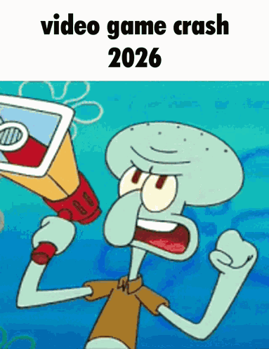 Gaming Squidward GIF