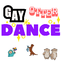 Gay Otters Gayness Sticker