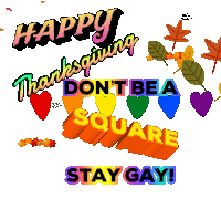 Gay Thanksgiving Thanksgiving Friends Sticker