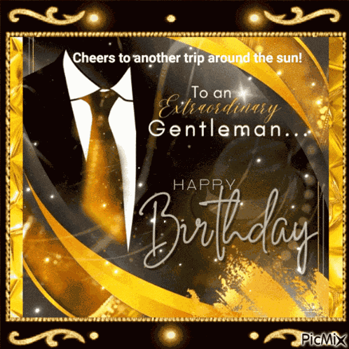Gentleman Happy Birthday GIF