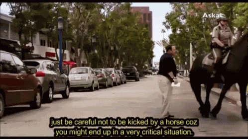 Get Off Horse Kick GIF