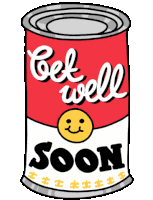 Get Well Can Of Soup Get Well Soon Sticker