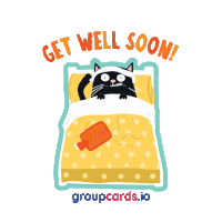 Get Well Soon Cat Sticker