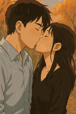 Ghibli Couple Hugging And Kissing Couple Kissing GIF