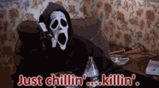 Ghost Face Scream Face GIF