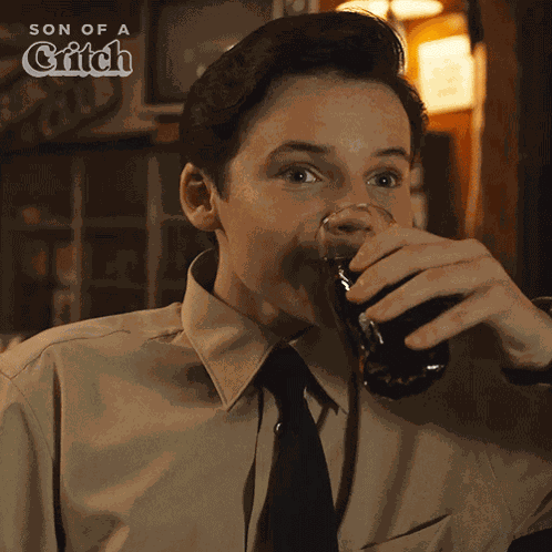 Giggling Mark Critch GIF