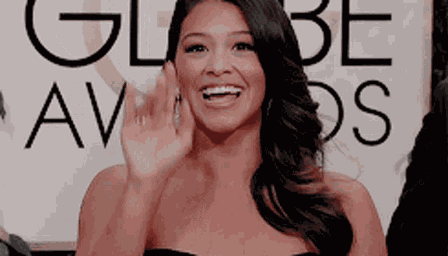 Gina Rodriguez Blowing Kiss GIF
