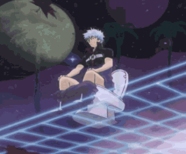 Gintama Retrowave GIF