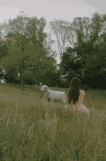 Girl Out In The Field Somewhere GIF