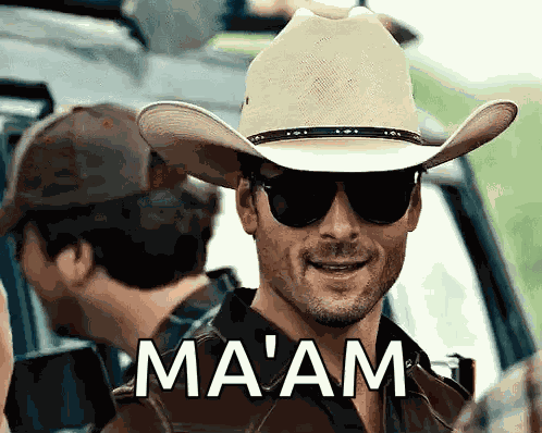 Glen Powell Cowboy Hat Twisters Hat Tip GIF