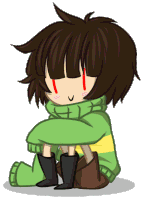 Glitchy Chara Scary Sticker