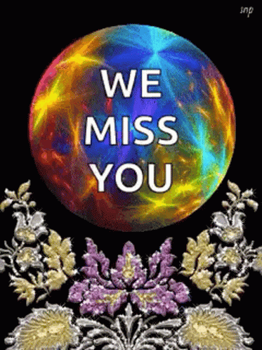 Glitter Miss You GIF