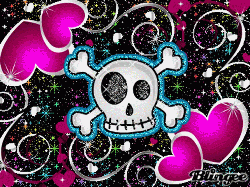 Glitter Sculls GIF