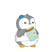 Glow Penguin Sticker