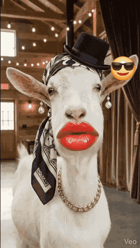 Goat Lips Chewing Gum GIF