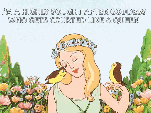 Goddess Flower Crown GIF