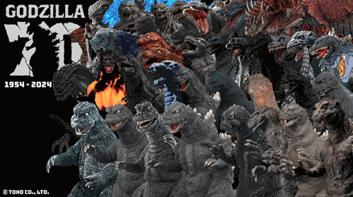Godzilla Godzilla 70th Anniversary Collage Meme