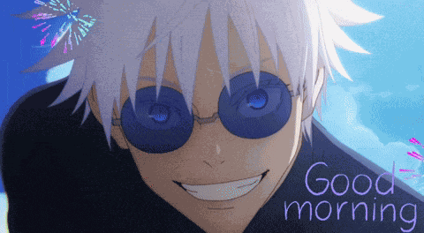 Gojo Good Morning GIF