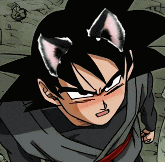 Goku Black Blush GIF