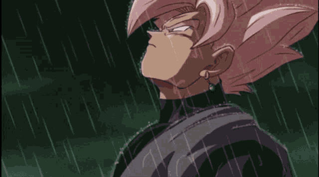 Goku Black Standing In The Rain Dragon Ball Super GIF