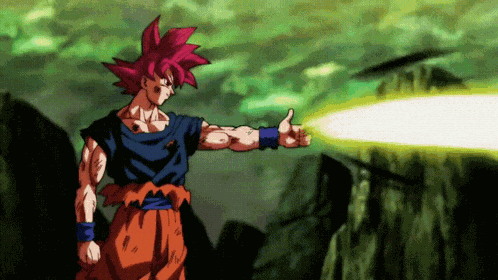 Goku Finger Gun GIF