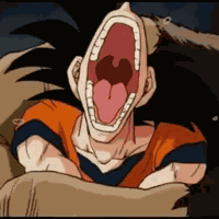 Goku Girando Y Gritando GIF