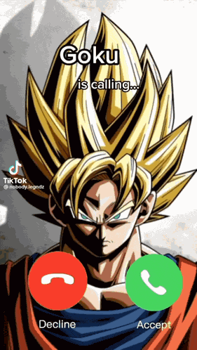 Goku Is Calling GIF