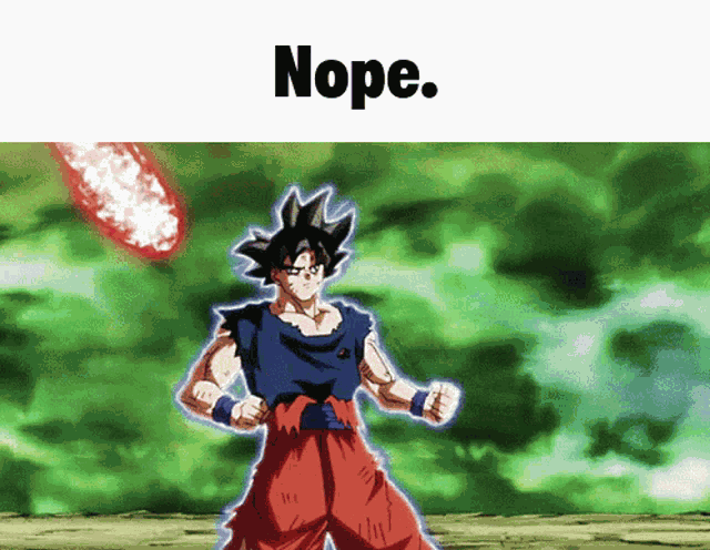 Goku Nope GIF