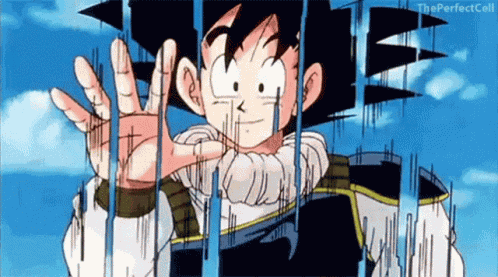 Goku Waving GIF
