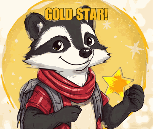 Gold Star Badger Camp GIF