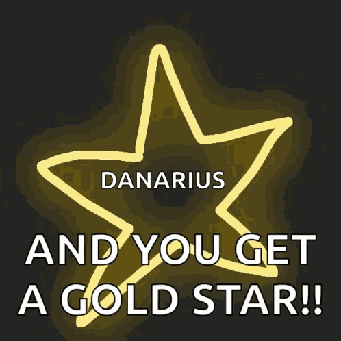 Gold Star Good Job GIF