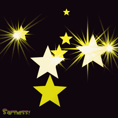 Gold Stars Shooting Star GIF