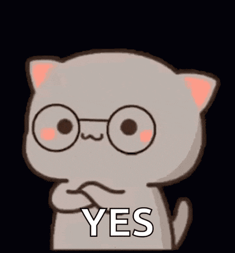 Goma Cat Nod GIF