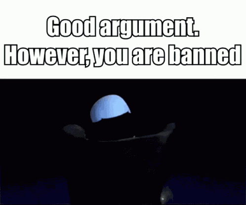 Good Argument You Are Banned GIF