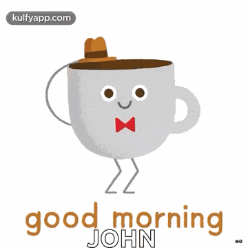 Good Morning - Animated Coffee Cup Good Morning Wishes GIF