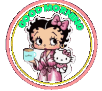 Good Morning Betty Boop Sticker
