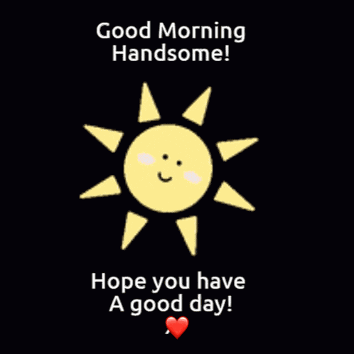 Good Morning Handsome Hope You Have A Good Day GIF
