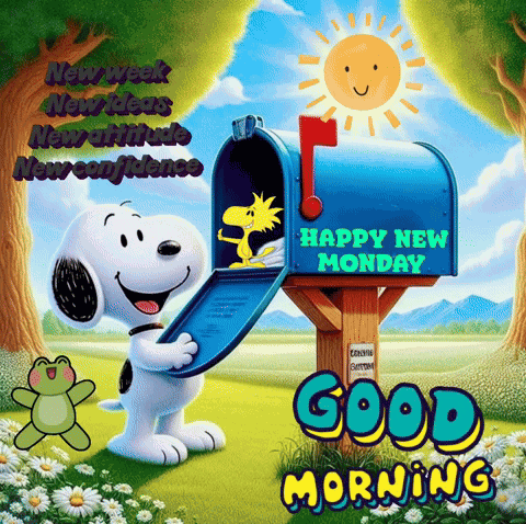 Good Morning Monday Snoopy GIF