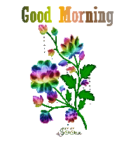 Good Morning Morning Flowers Sticker