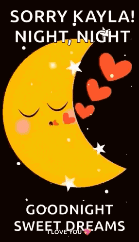 Good Night Cute Cartoon Gif GIF