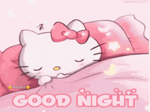 Good Night Hello Kitty GIF