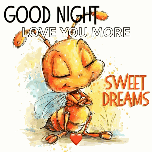 Good Night Sweet Dreams Ant GIF