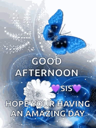 Goodafternoon Blue GIF