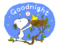 Goodnight Snoopy Sticker
