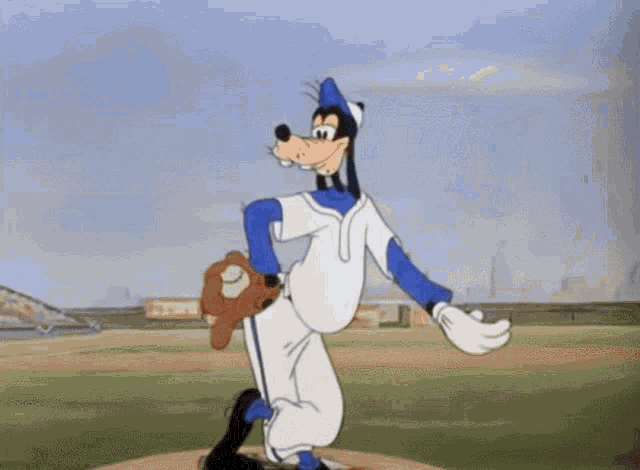 Goofy Baseball Spinning GIF