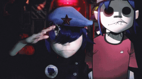 Gorillaz Salute GIF